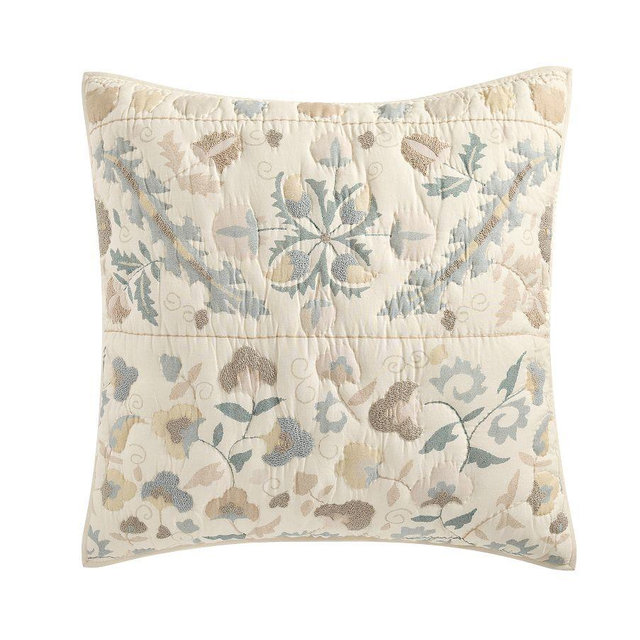 Molly Suzani Embroidered Quilted Sham, Multi, Euro