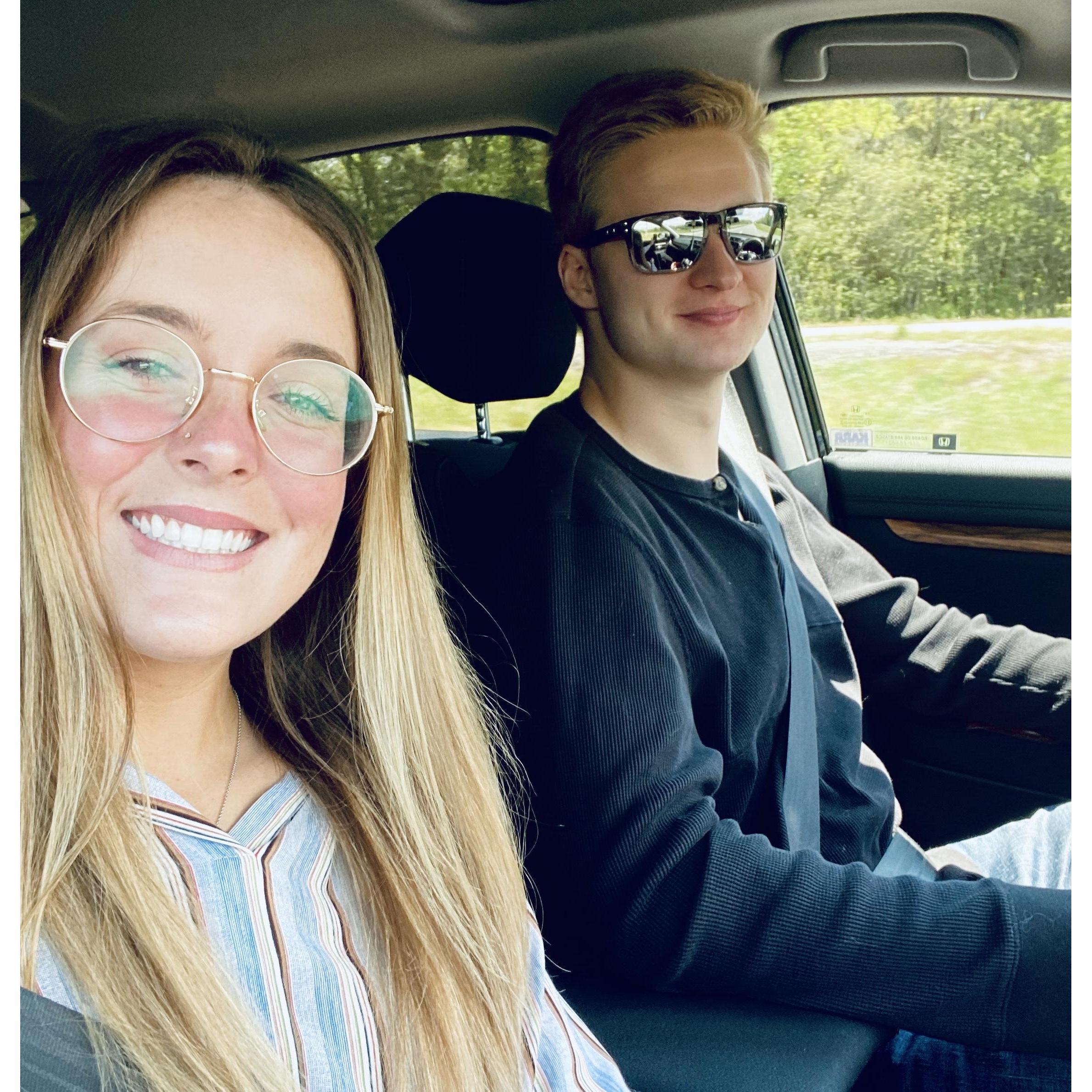 Driving to pick out our wedding venue!