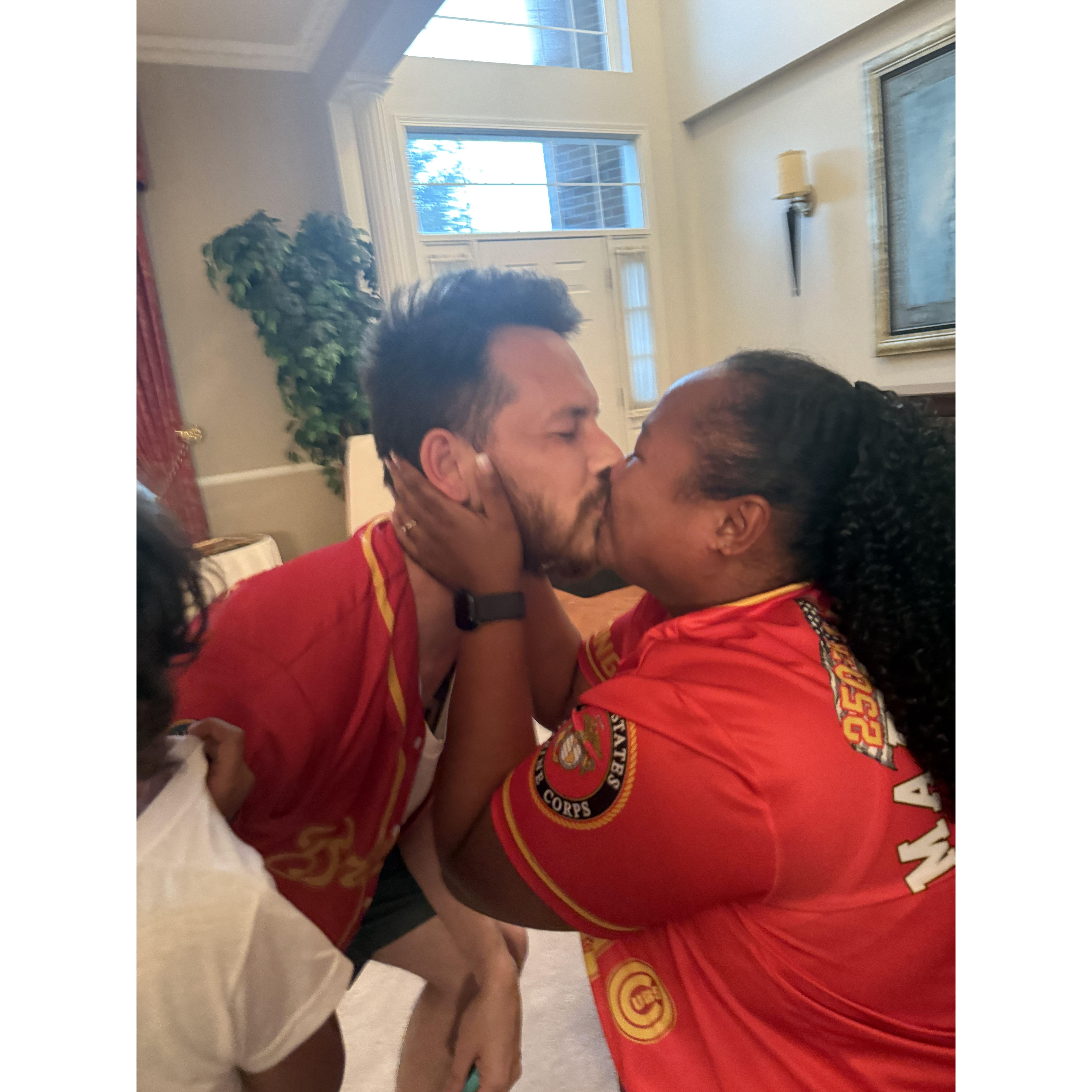 I said yes, sealed with a kiss