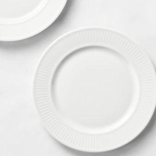 Pillivuyt Plisse Porcelain Salad Plates - Set of 4