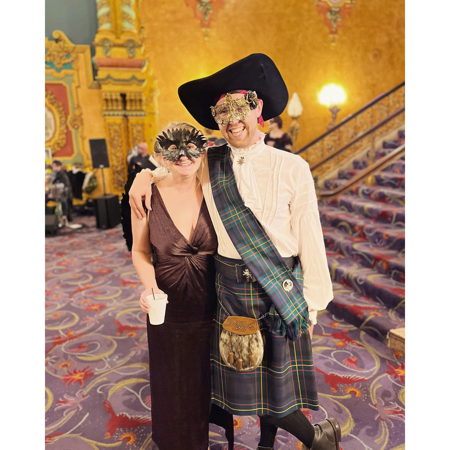 For my 29th birthday (Halloween), we went to a masqued ball at Akron Civic Theater