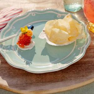 Twirl Melamine Dinner Plates, Sage, Set of 4