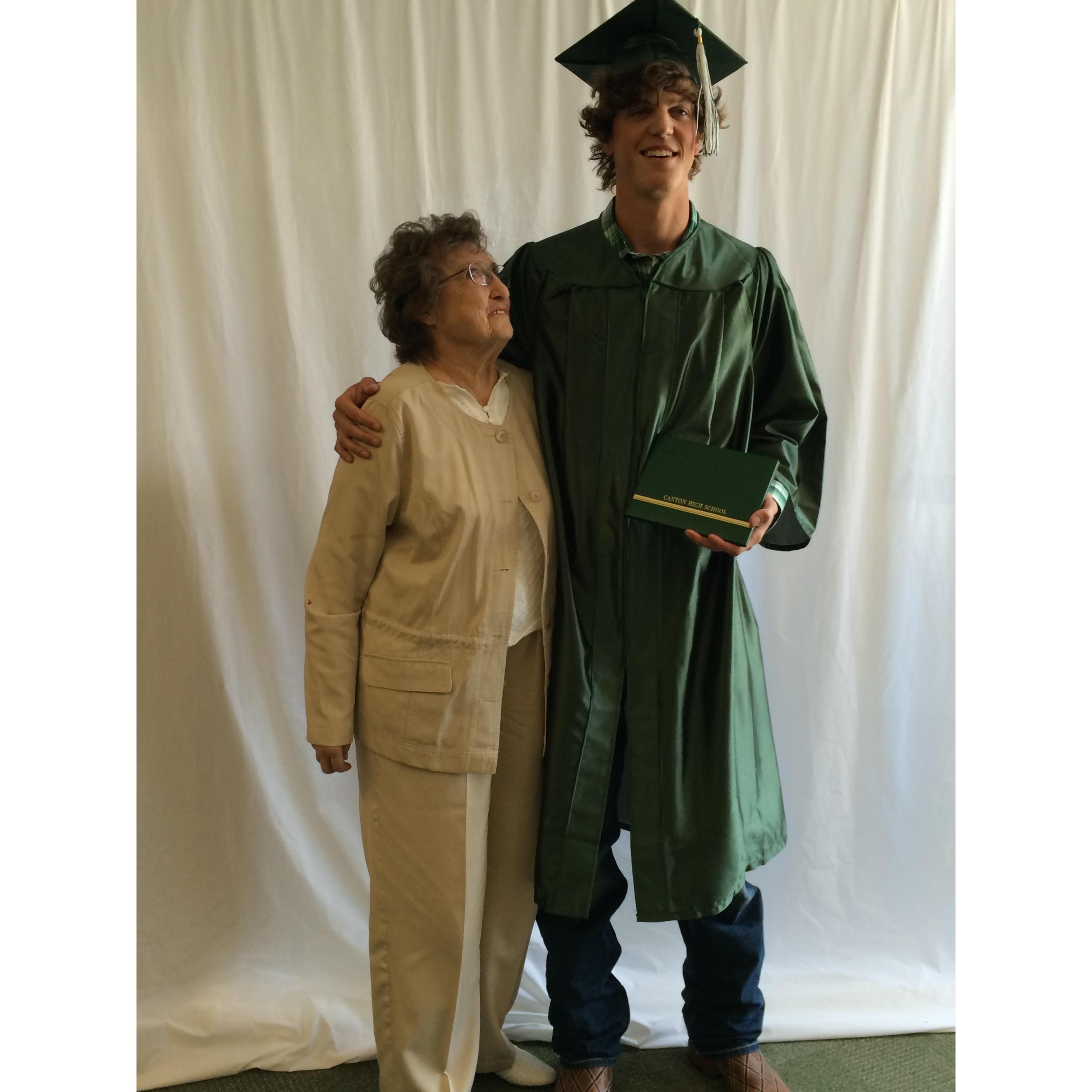 Brock and his Mama Faye the day he graduated high school early.