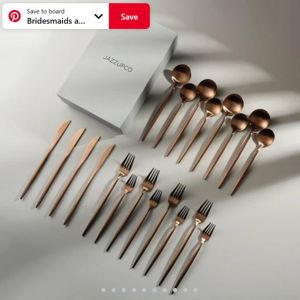 Copper Minimalist Flatware - Scandinavian Design | JazzUpCo