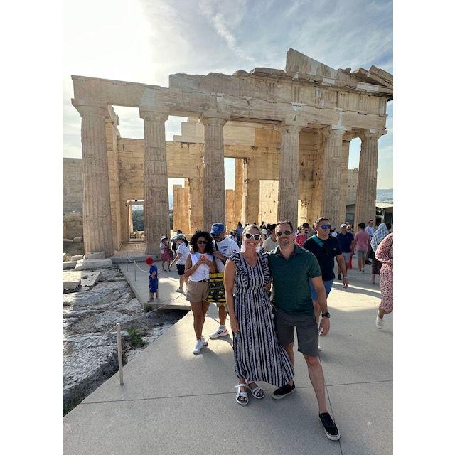 Athens tour right before Brian proposed!