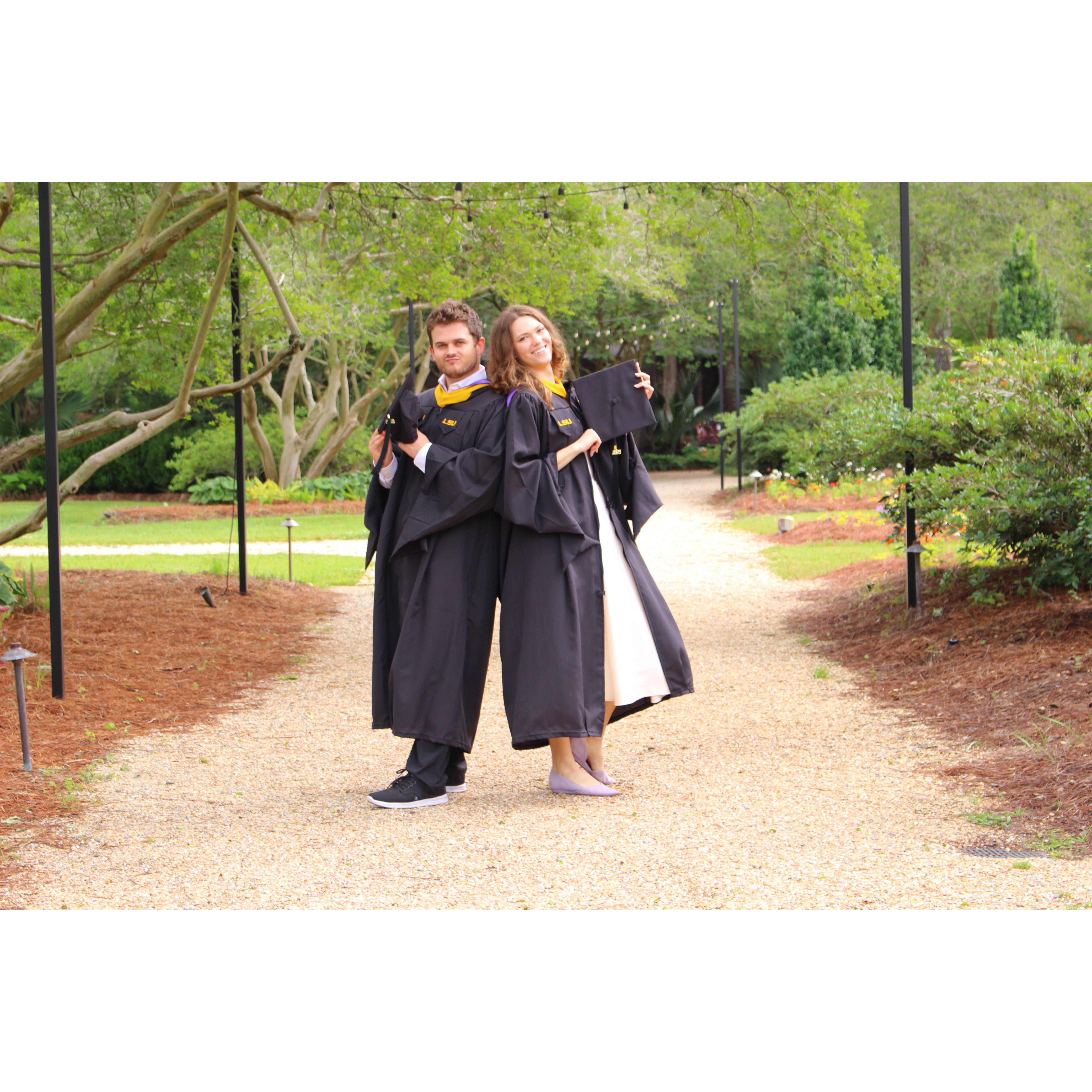 Graduation photos! I didn't know he was hiding a ring at this point...