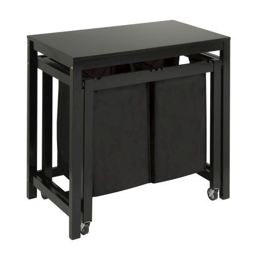 Honey Can Do® Black Folding Table and Laundry Sorter