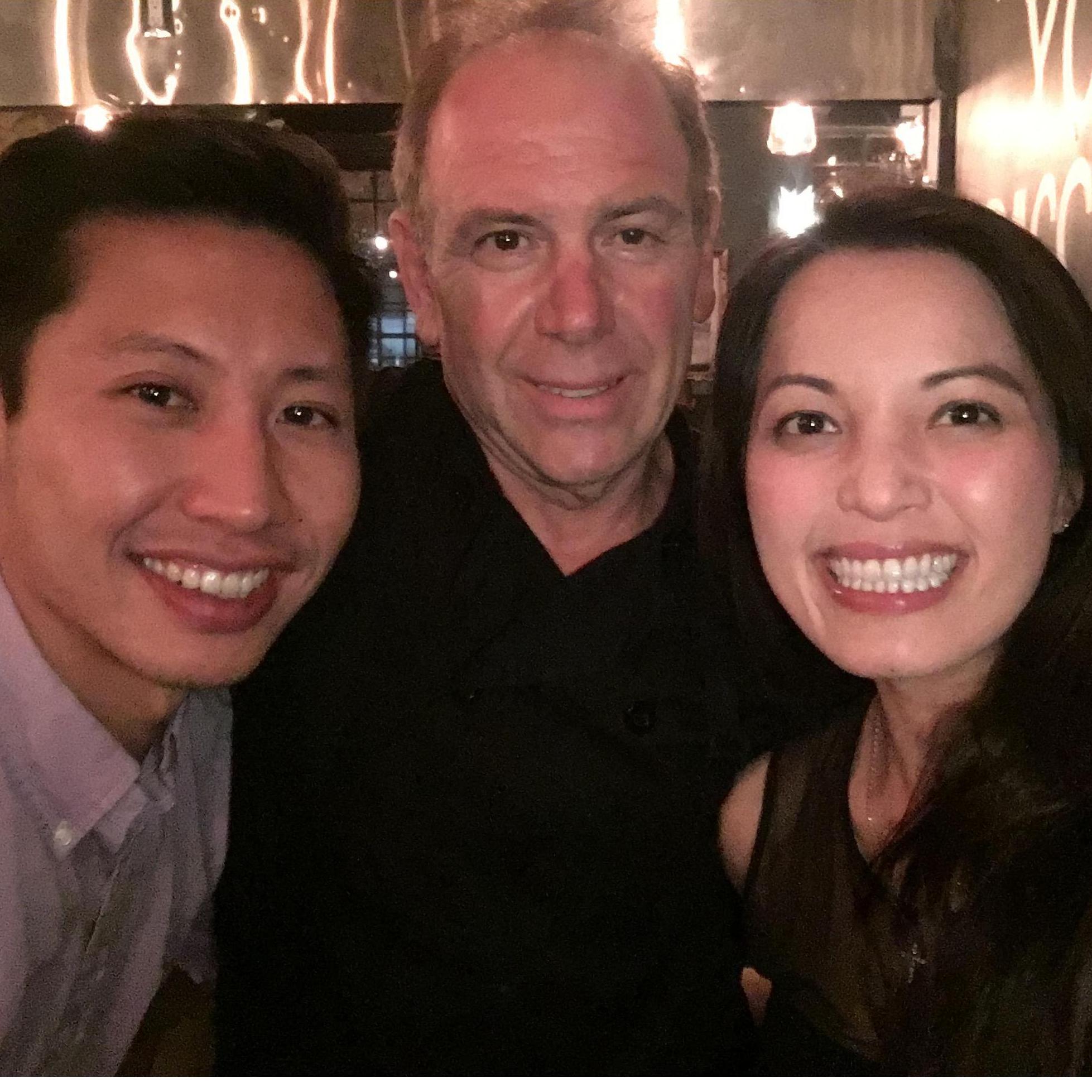 On our anniversary of becoming official boyfriend/girlfriend, we always go back to the same restaurant, A Food Affair, and the chef always comes and takes a photo with us!