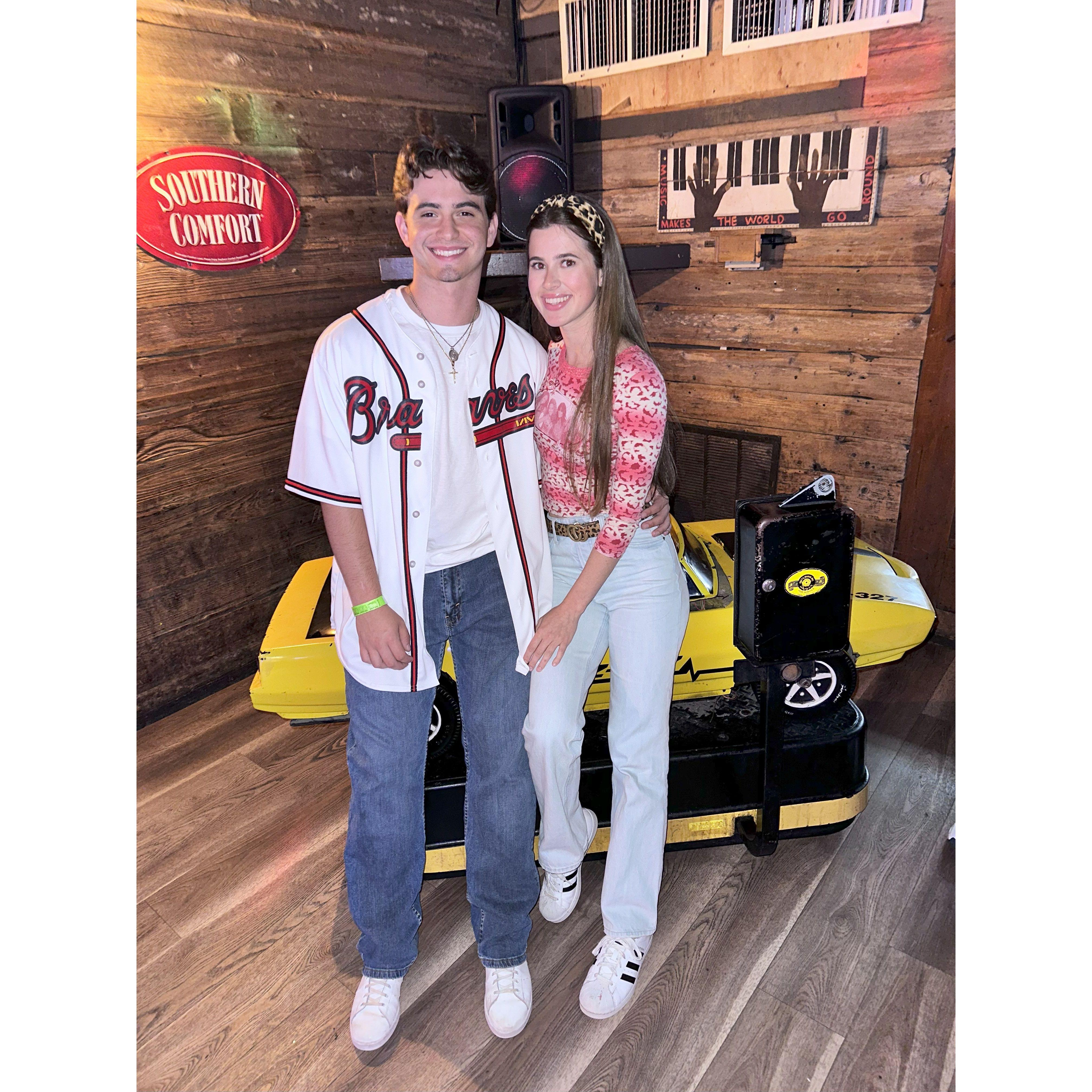 Our first outing at the Phi Mu Y2K social