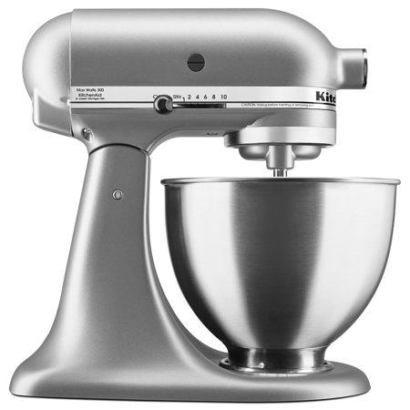 KitchenAid Deluxe 4.5 Quarts Silver Tilt-Head Stand Mixer