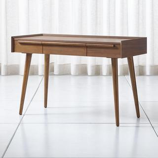 Tate Walnut Desk with Power Outlet
