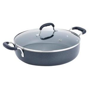 T-fal Specialty Nonstick A84284 Dishwasher Safe Cookware 12 Inch Everyday Pan Black
