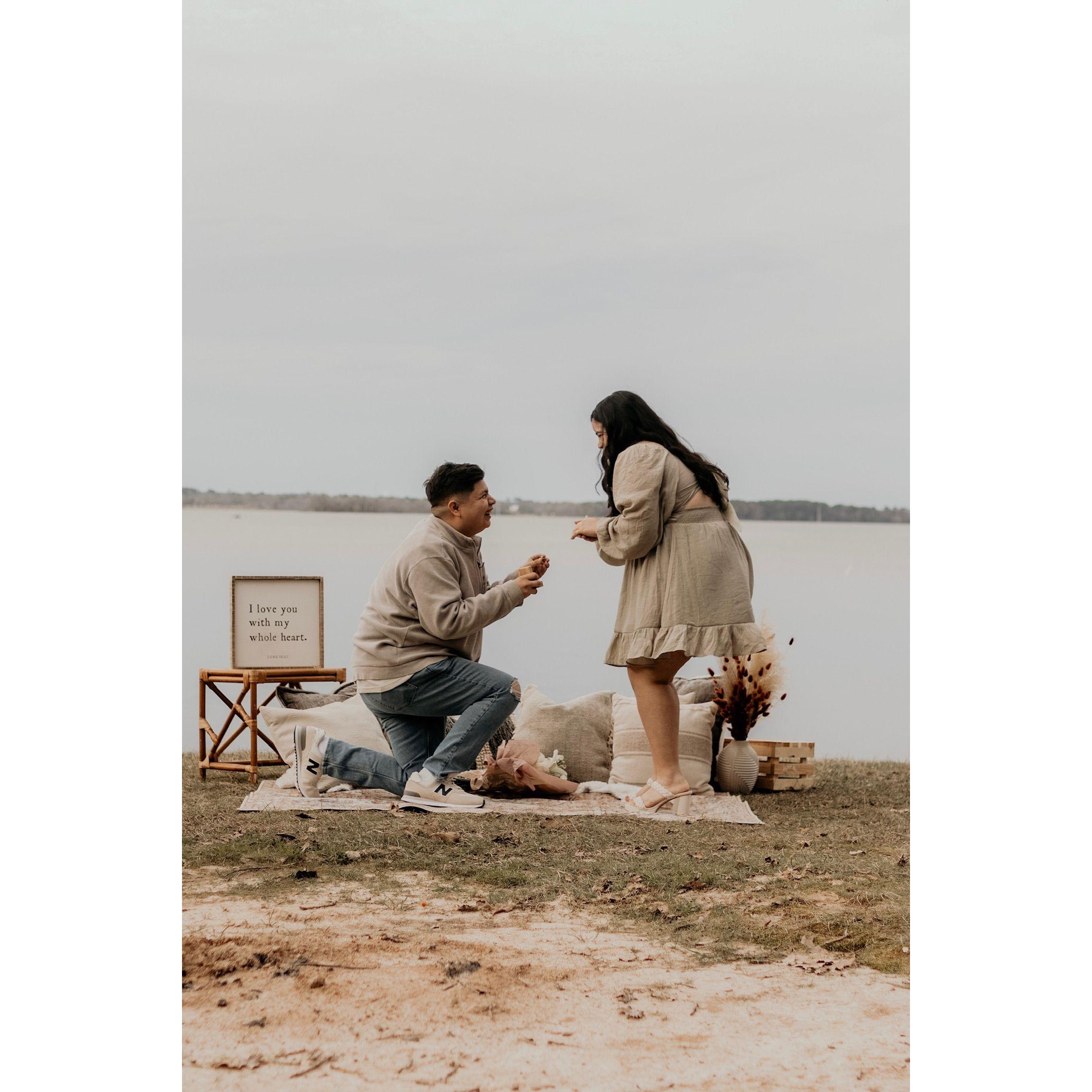 Where Miguel was gonna ask her to be his girlfriend, he asked her to be his wife.