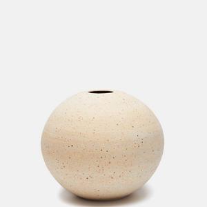 Matte White Round Vase