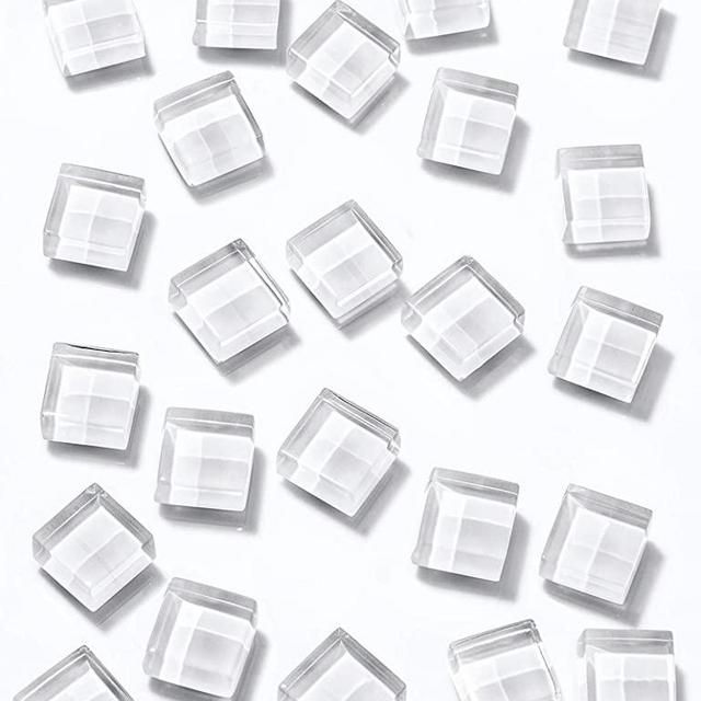 Joyzy Refrigerator Magnets Fridge Magnets Cute Glass Magnets for Fridge Decorative Kitchen Office 24 Pack (White)