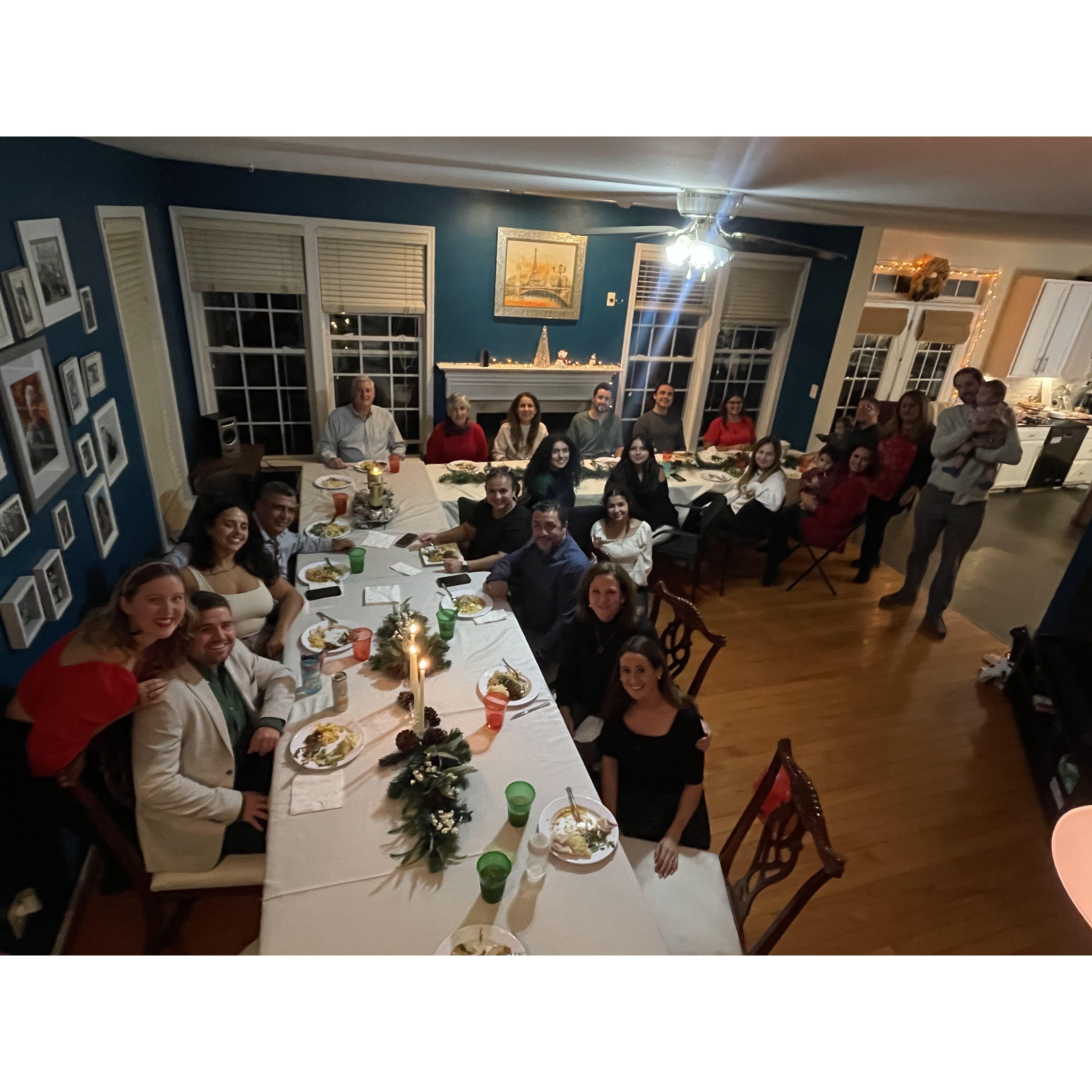 December 2023. Our families celebrating Christmas Eve together!