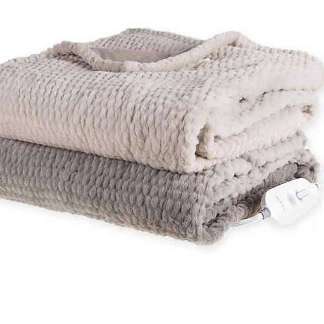 Brookstone® n-a-p® Heated Faux Fur Throw