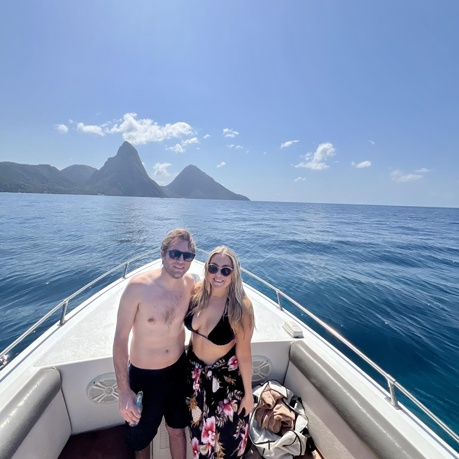 Boat excursion- Views of the Gros and Petit Pitons!