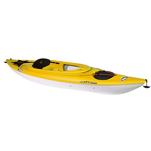 Pelican Maxim 100X Sit-in Recreational Kayak Kayak 10-Foot Lightweight one Person Kayak Perfect for Recreation, Yellow, One Size