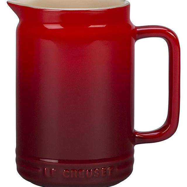 Le Creuset PG1095-2067 Stoneware Sauce Jar, 20 oz, Cerise (Cherry Red)