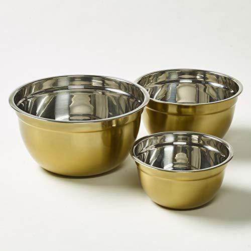 Hoan 5234391 Mixing Bowls, 3 piece, Gold