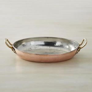 Ruffoni Historia Copper Gratin Pan with Acorn Handles