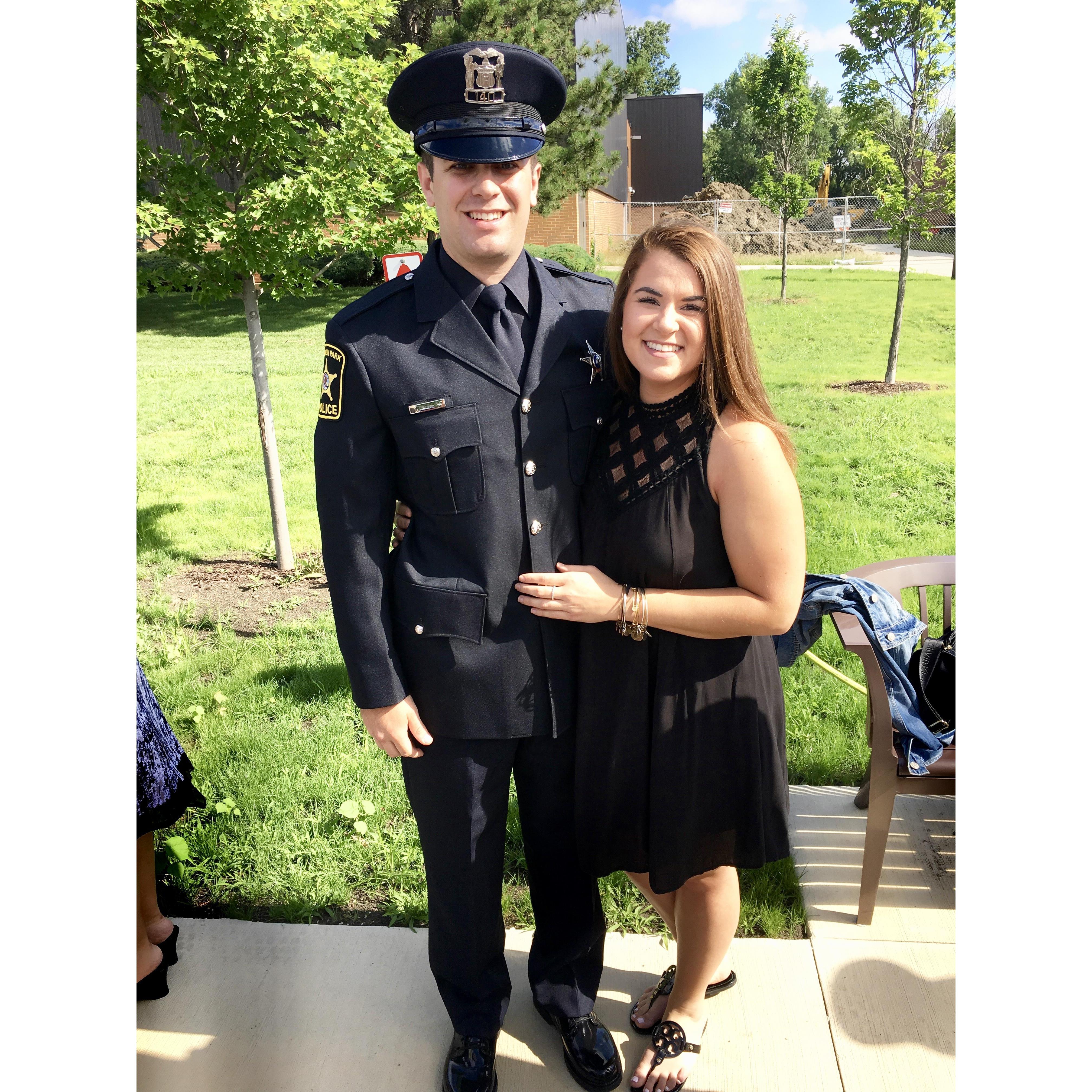 Nick's graduation from the Police Academy in 2017.