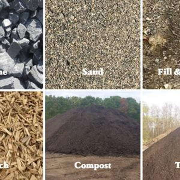Mulch, soil, and stone from Cayuga Compost