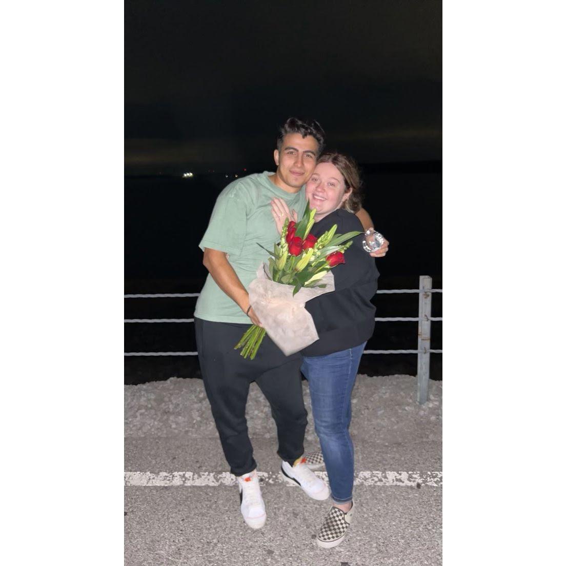The night he proposed!