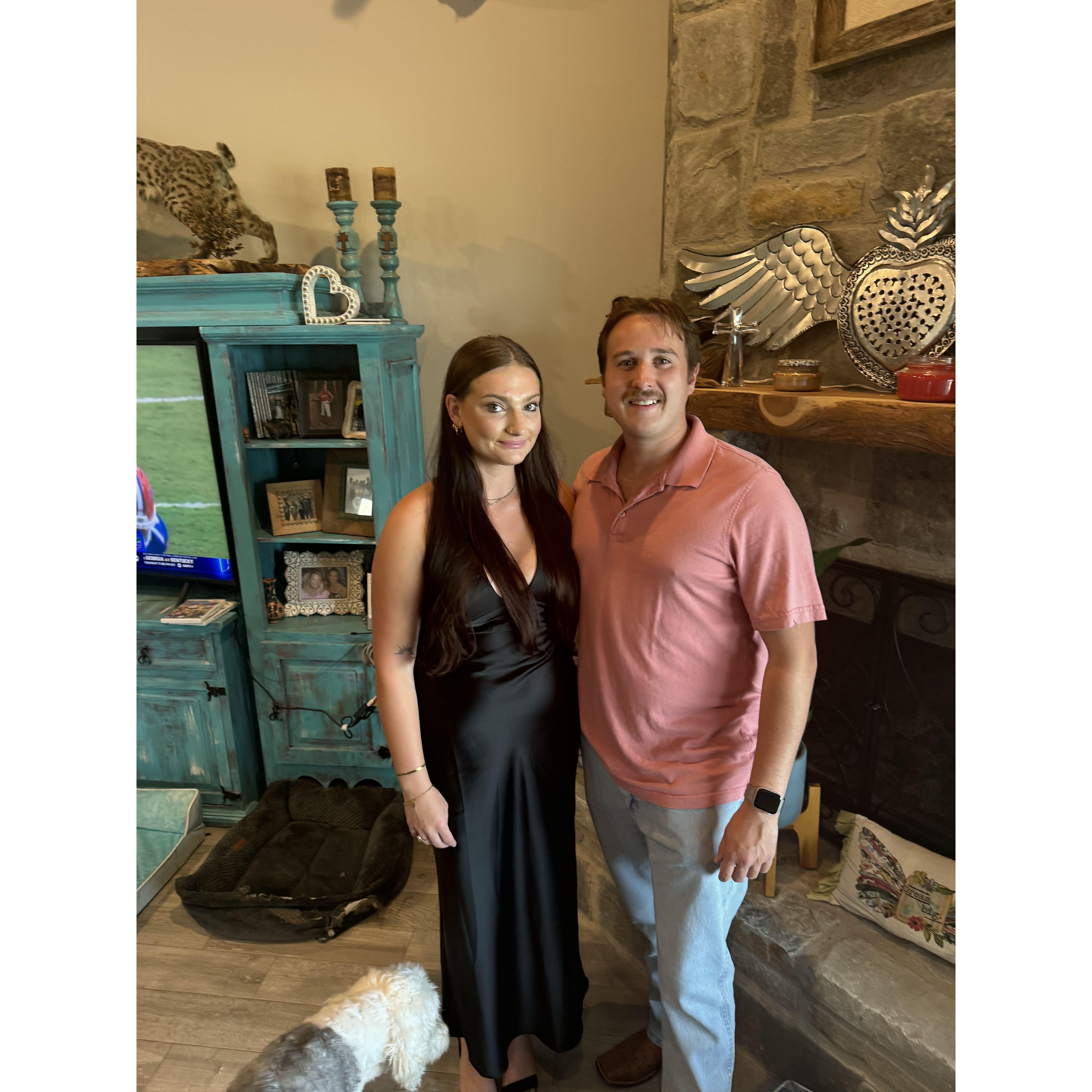 Picture before our date night where Michael proposed! (September 2024)