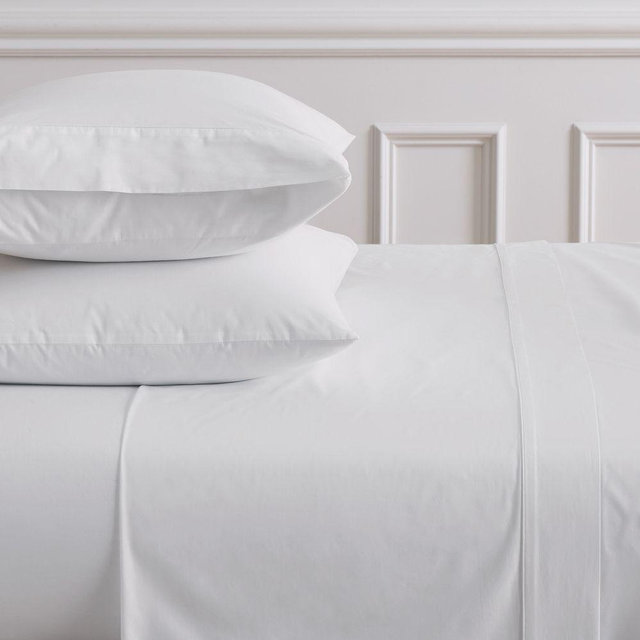 400Tc Special Edge Organic Percale Sheet, Cal King, White