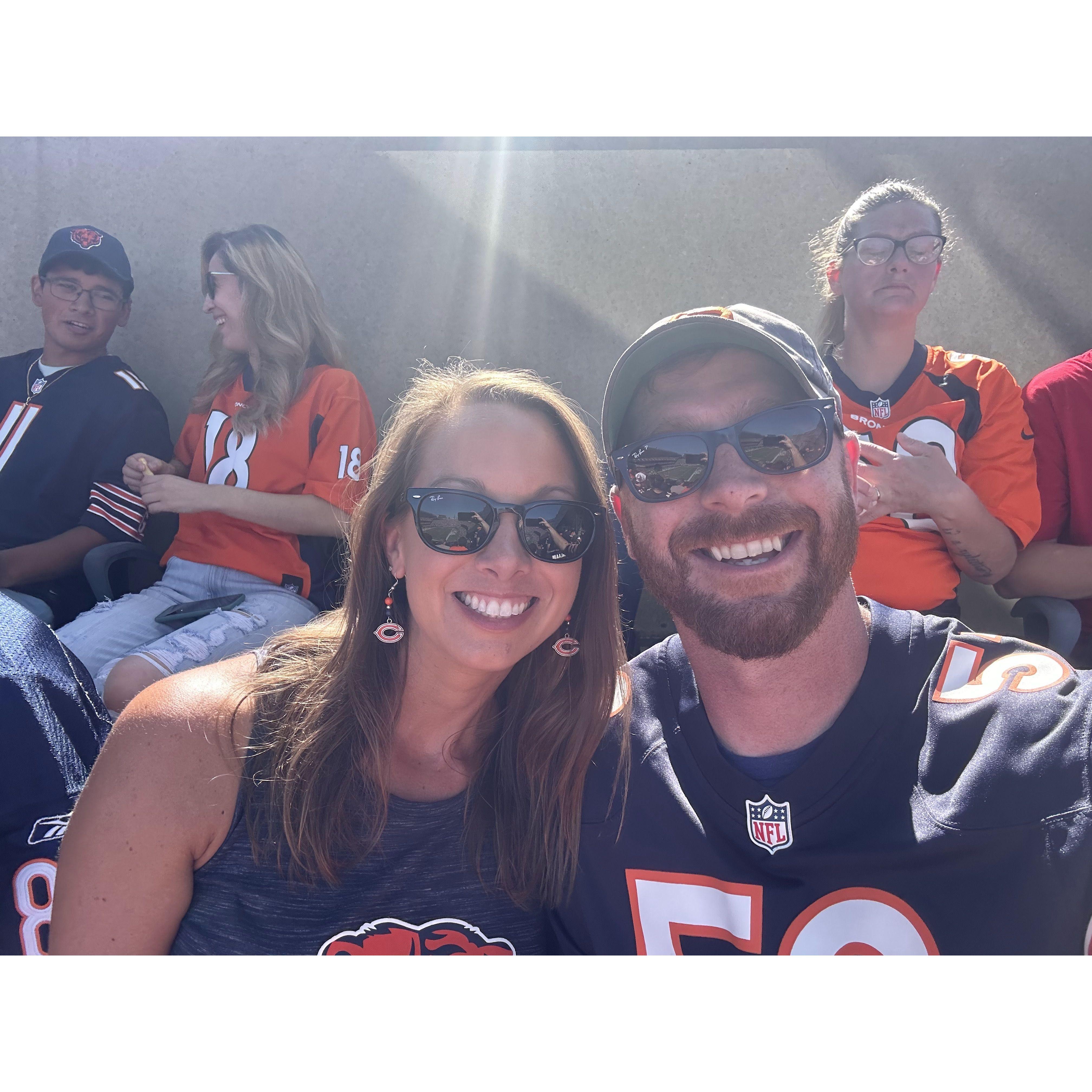 Chicago Bears for Ashlee's birthday (okay her birthday was just an excuse to go to a Bear's game).