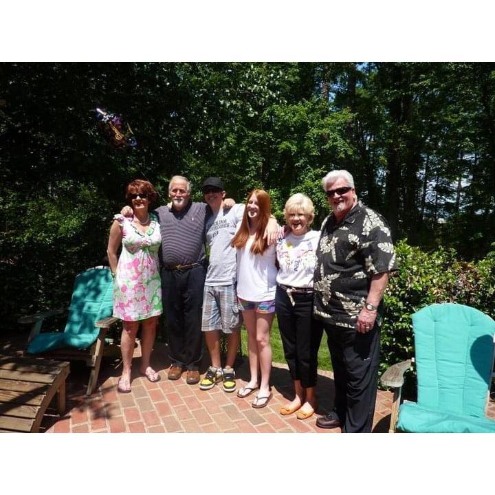 Linda (stepmom), Paul (stepdad), Sam, me, Mom, Dad in 2011. The happy dysfunctional family.