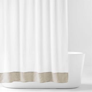 Linen Border Shower Curtain