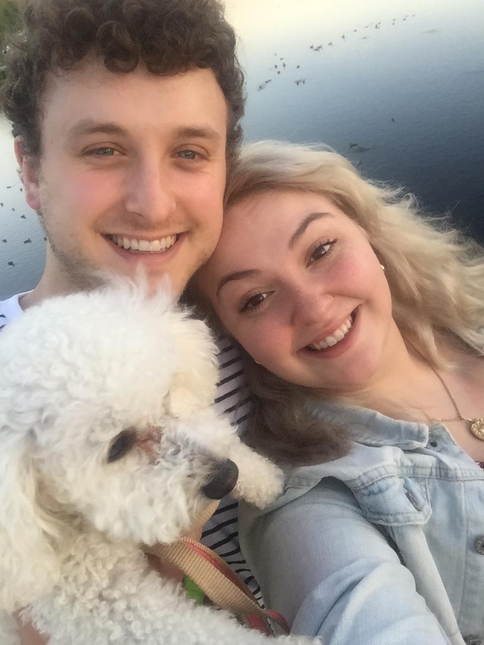 Steven, Erica-Anne, and Brie on the New Hope/ Lambertville Bridge.