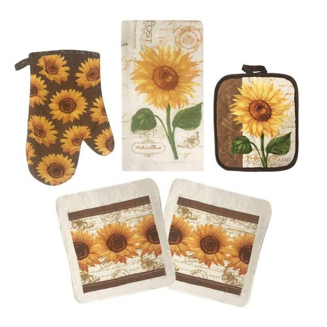 American Linen Oven Mitts and Pot Holders - Kitchen Towels and Dish Cloths Sets - Oven Mitts - Tea Towels - Dish Cloths Set