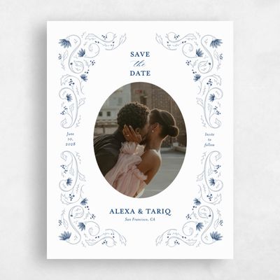 Grey Photo Wedding Save the Date - Sabriel Photo