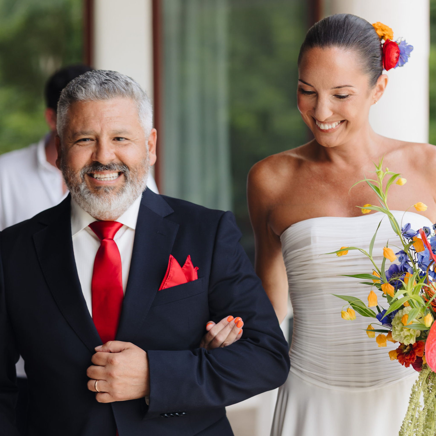 Thank you to Roger Gomez for stepping in to walk me down the aisle in place of Mark and Jeff. Your love and support made that moment incredibly meaningful.