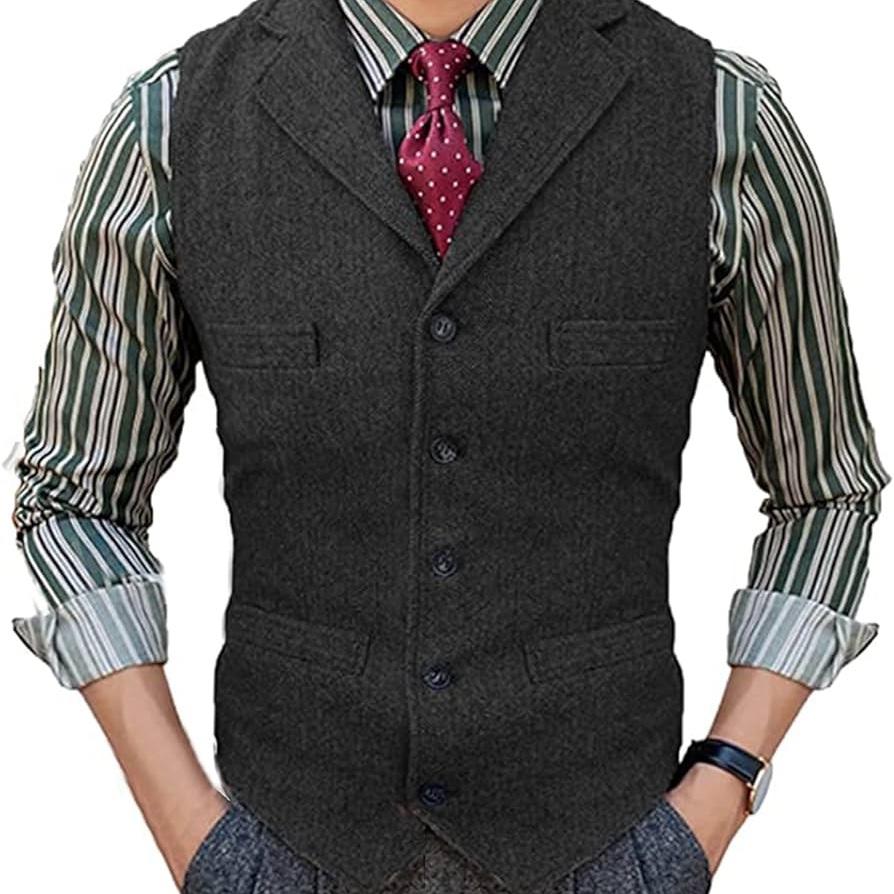 A vest can be easily accessorized to fit the theme. Adding an ascot, a pocket watch, or a white frilly "pirate" shirt underneath would be perfect.