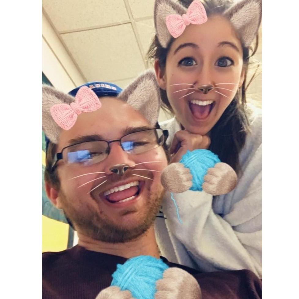 Late night Snapchat filters during finals week in graduate school were VERY necessary breaks :)