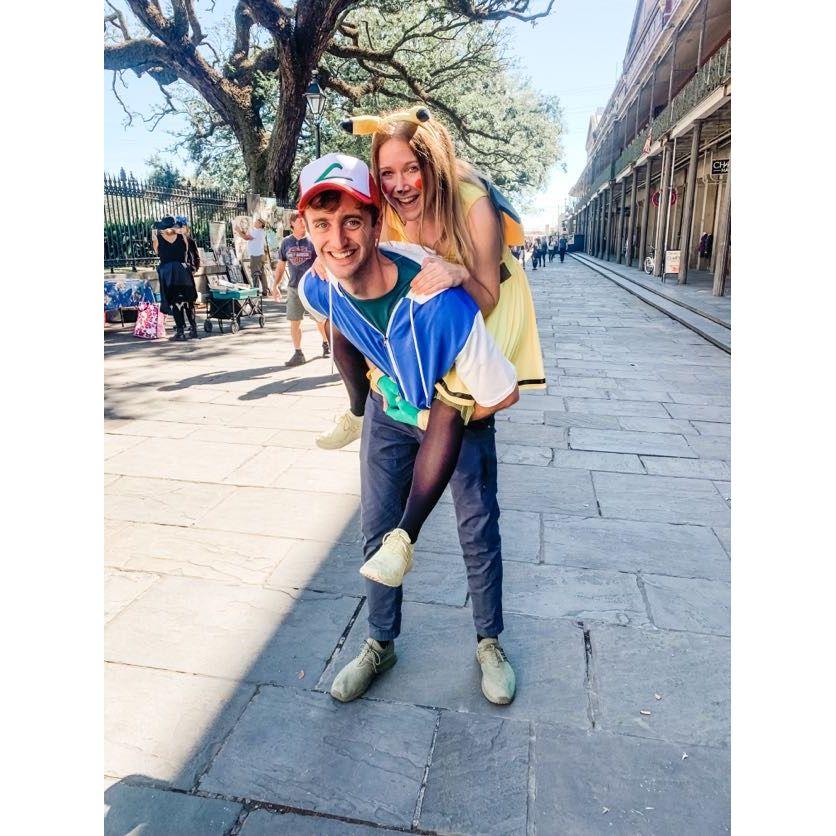 Andy and Jamison as Ash and Pikachu - our first Halloween together (New Orleans).