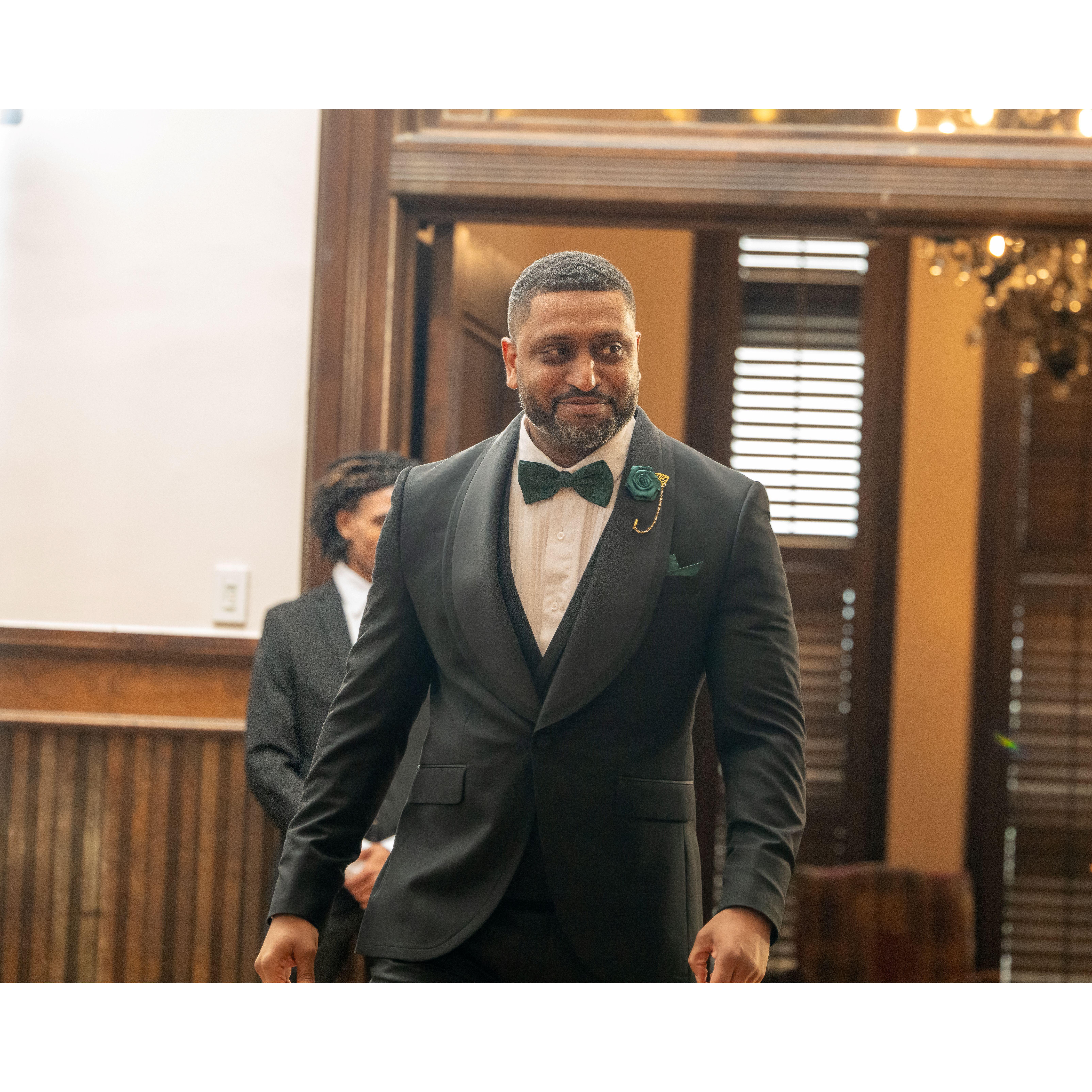 Groom ceremony entrance