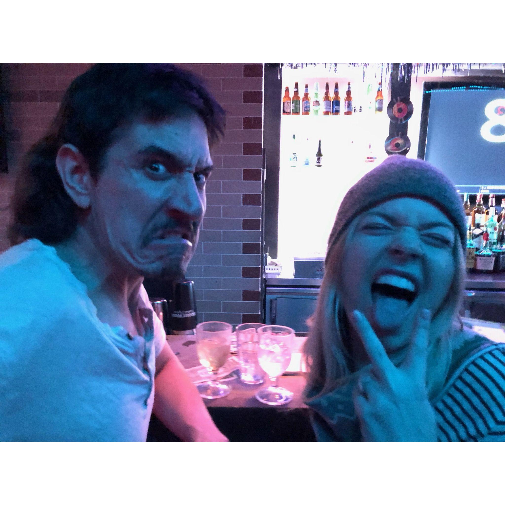 Alex and Jason drunk at karaoke!