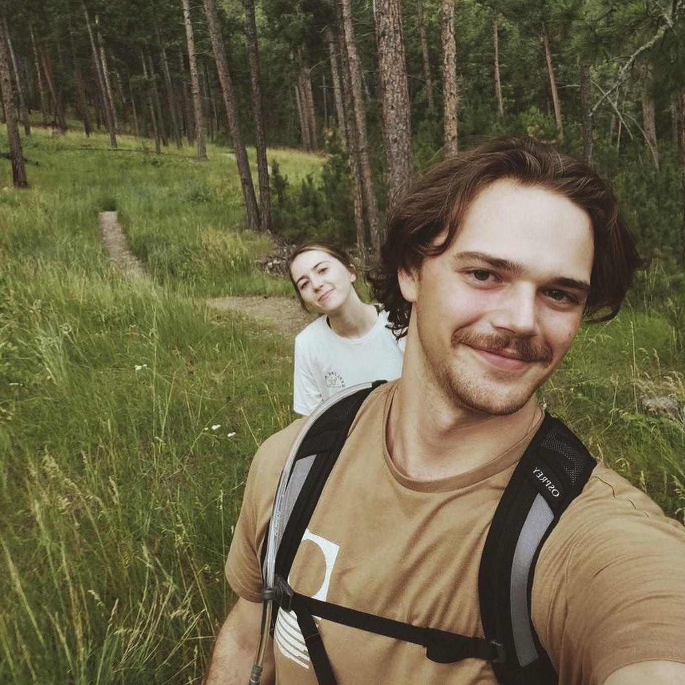 Hiking on our trip to South Dakota!