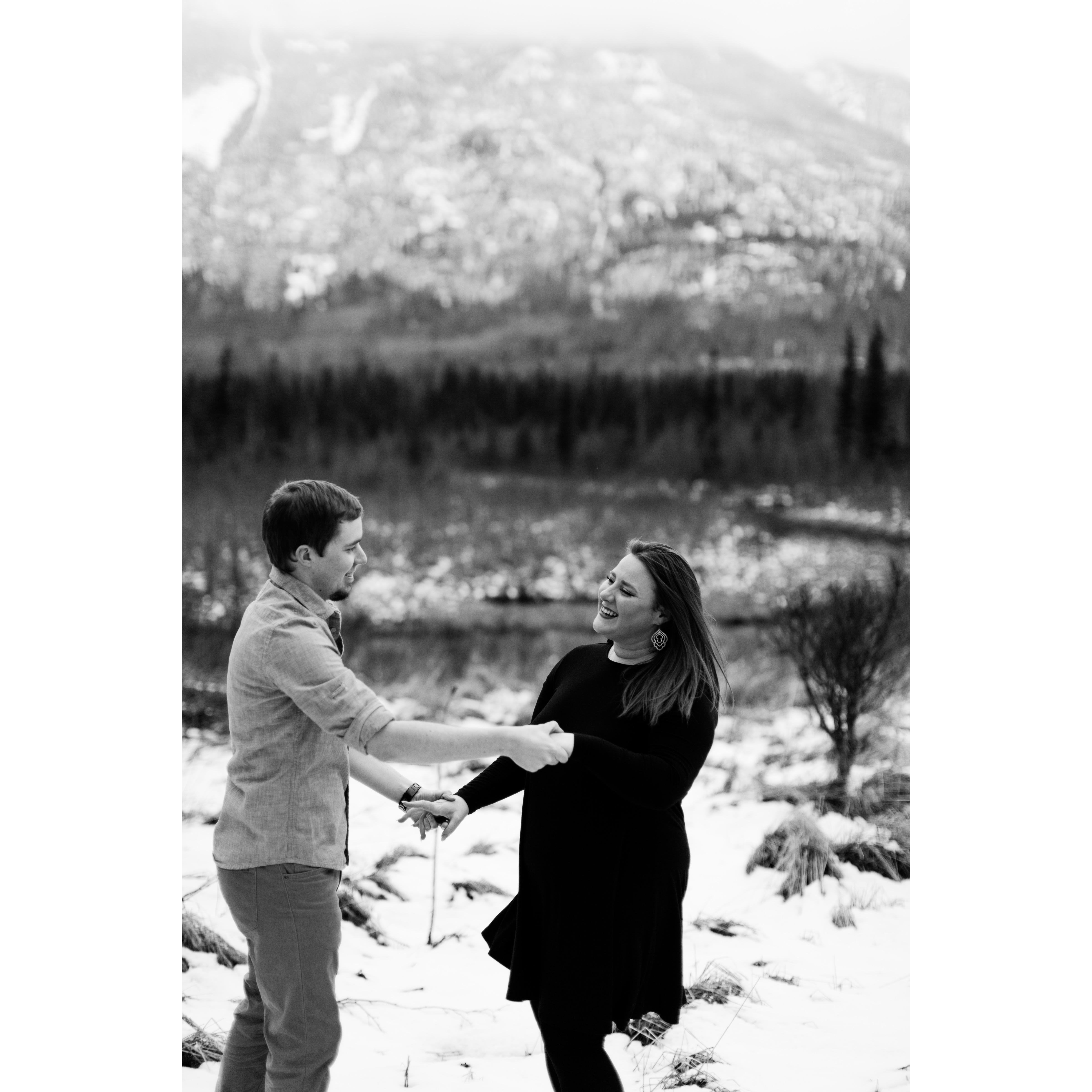 Engagement photos done in Alaska at Eagle River Nature Center by the amazing Sarah French.
Instagram: @sarah.french.photo
Facebook: @Sarah French Photo
Website: sarahfrenchphoto.com