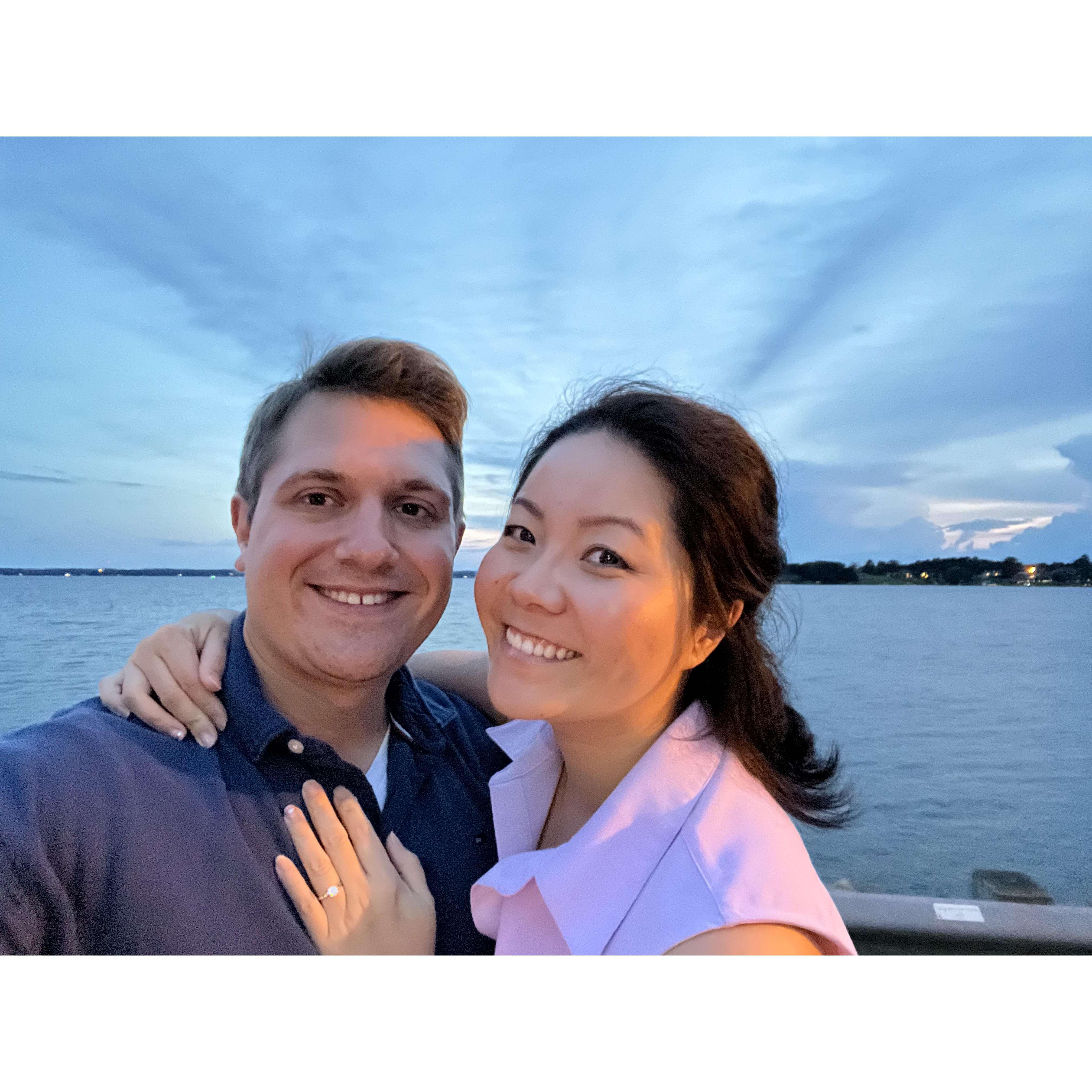 Enjoying a beautiful sunset at the Savannah river in Augusta, GA!