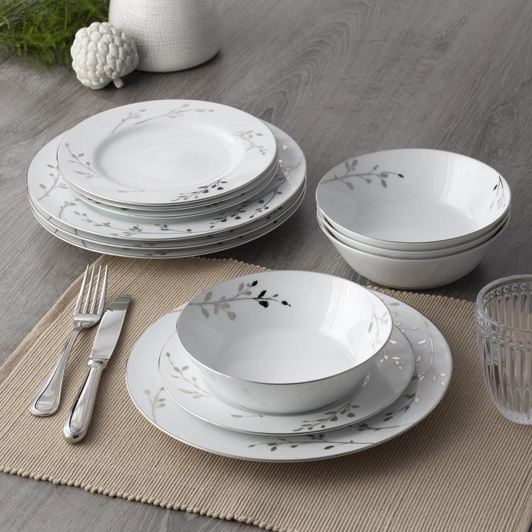 Noritake, Birchwood 12-Piece Dinnerware Set, Service for 4 | Zola