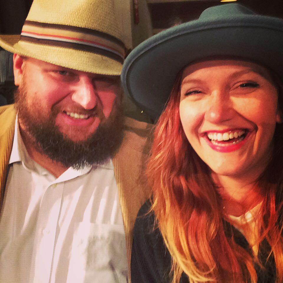 We wear hats and laugh a lot. This was in Nashville (obviously).