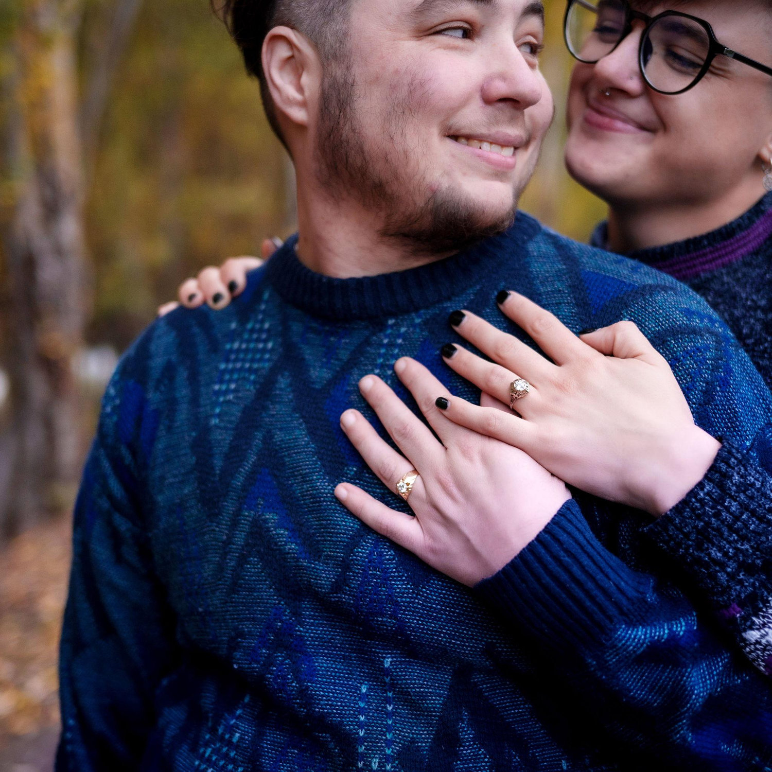 hands touching hands