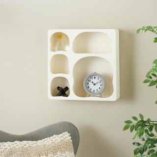 Geometric 5-Cubby Room Wall Shelf